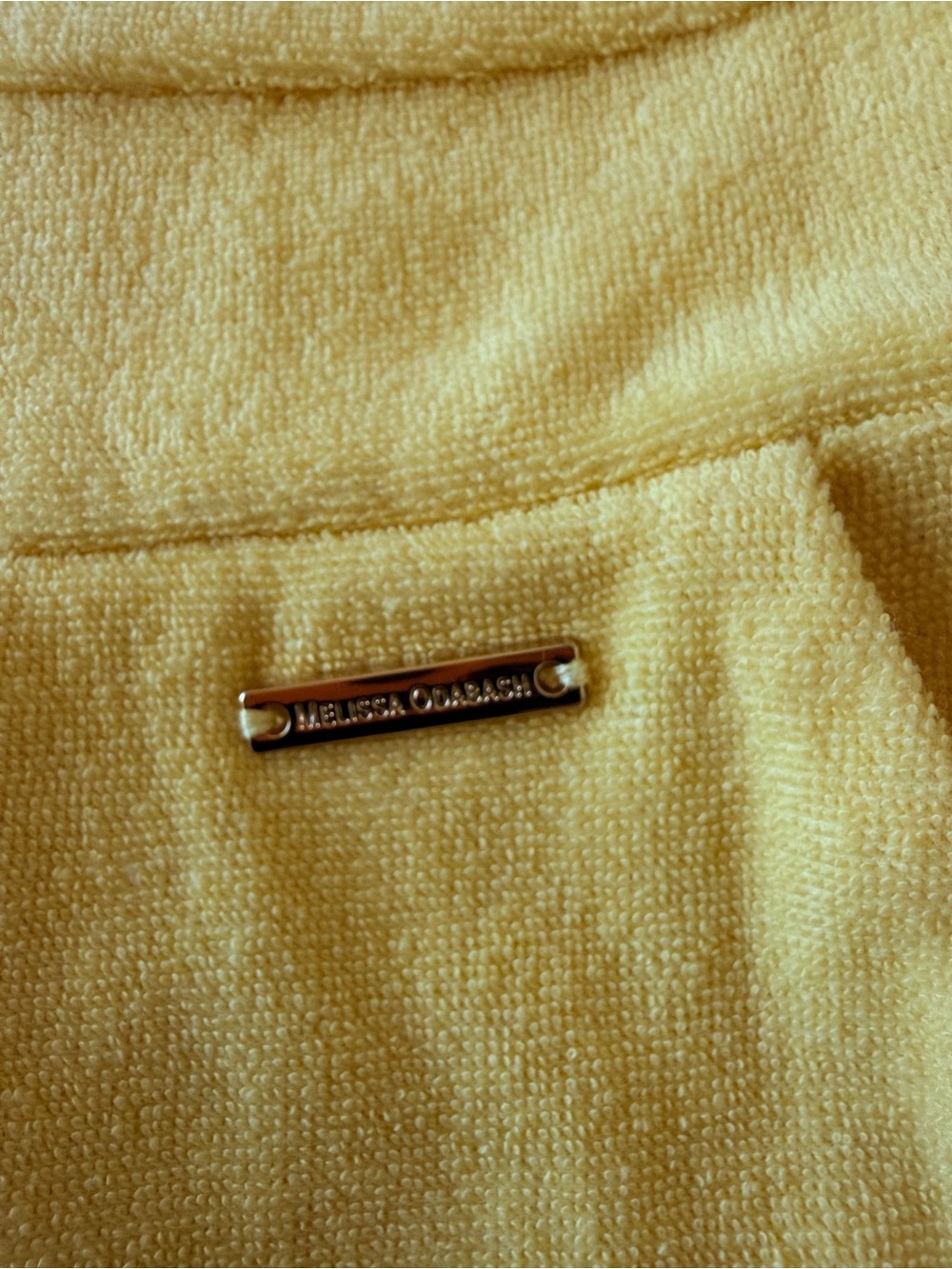 Melissa Odabash Cheryl terry cover up romper, yellow, snaps closure, size L - Picture 11 of 11